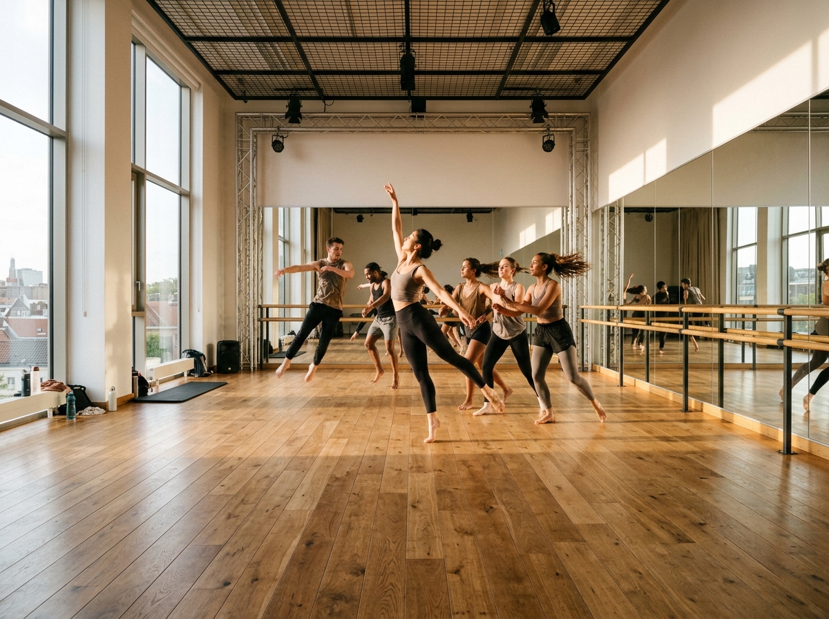 Sunlit Studio Rehearsal